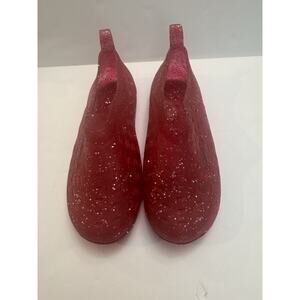 Speedo Exsqueeze Me Red Glitter Jelly Water Shoes Kids XL 11 12